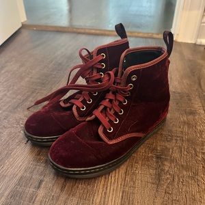 Maroon Suede Doc Martens